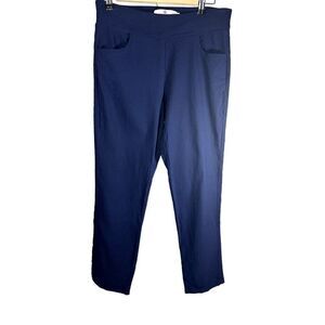 JEAN-PIERRE KLIFA Women's High Waist Straight Leg Cropped Trousers Blue Size 10